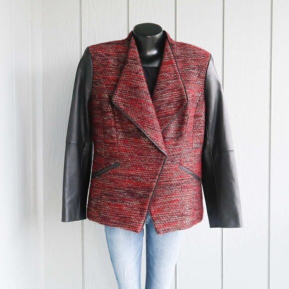 Classiques Entier Larch Tweed & Leather Jacket
